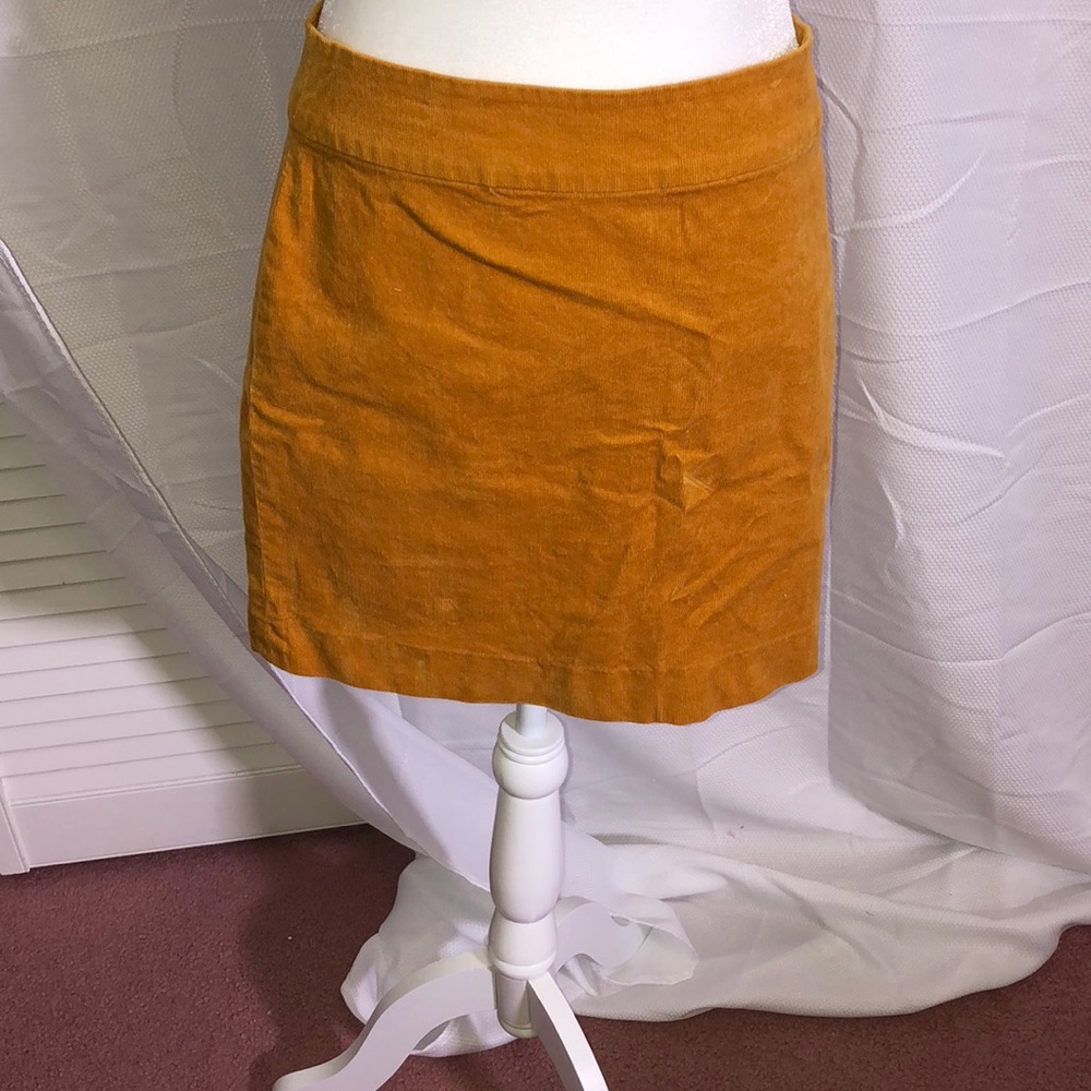 Banana Republic Corduroy Skirt. - Mustard Gold